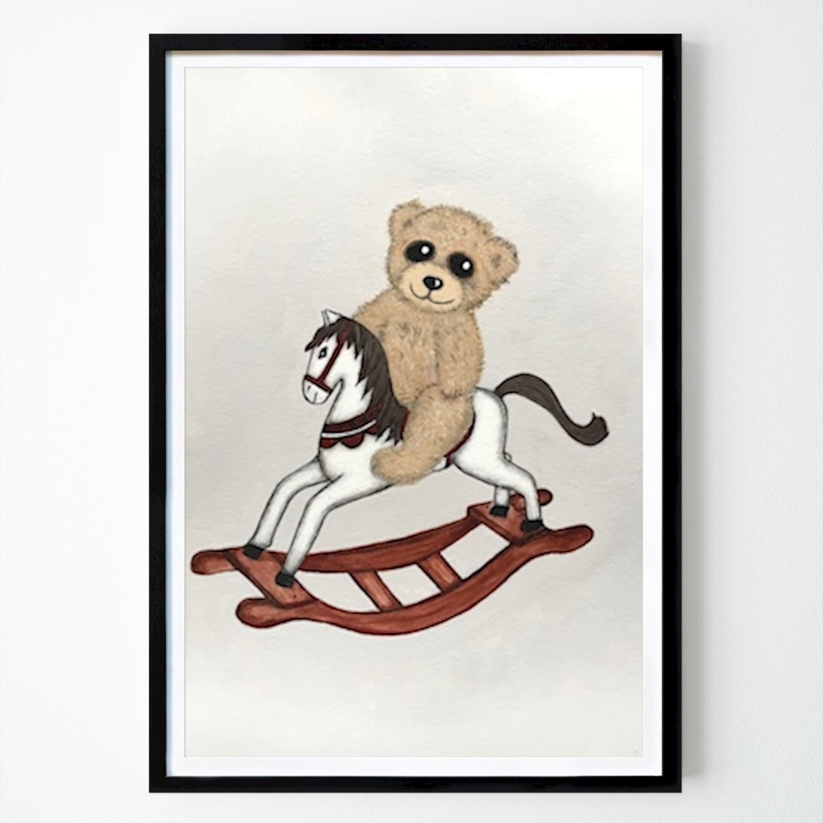 Kinder Poster: Bamse op gyngehest van Isabel S.