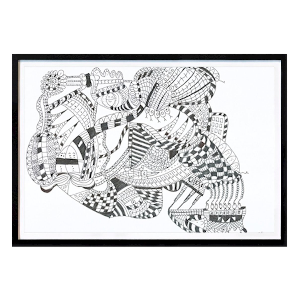 Blanco y negro Póster: FISH Móvil de MC