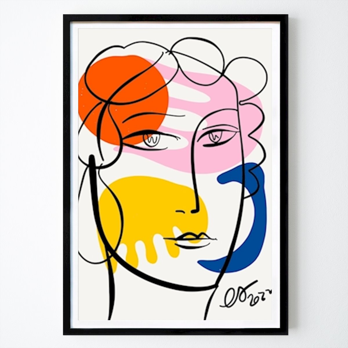 Abstract Poster: Abstract Portrait Woman Flower by Emmanuel Signorino