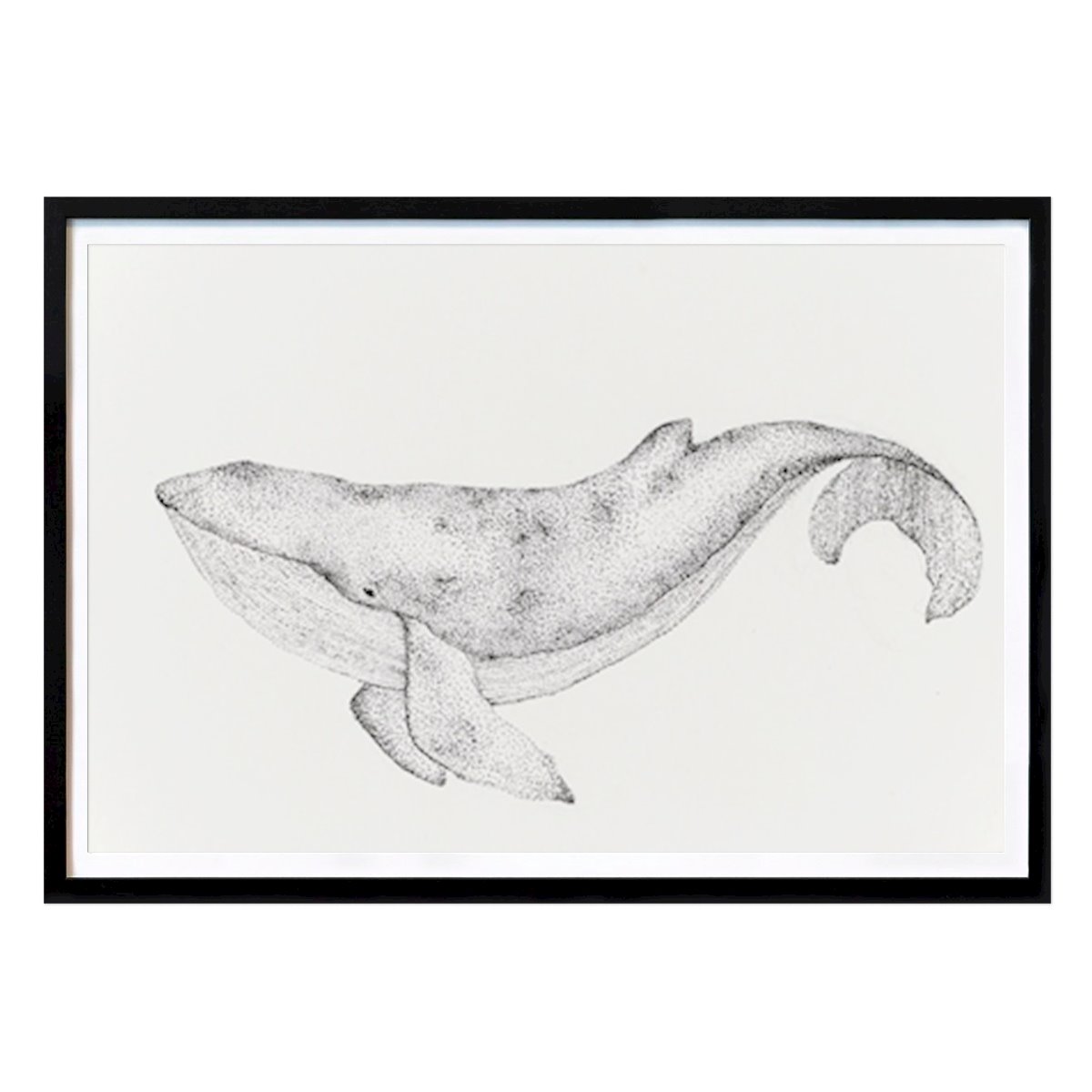 Kids Room Poster: Horisontal Whale by Sarah Rautell