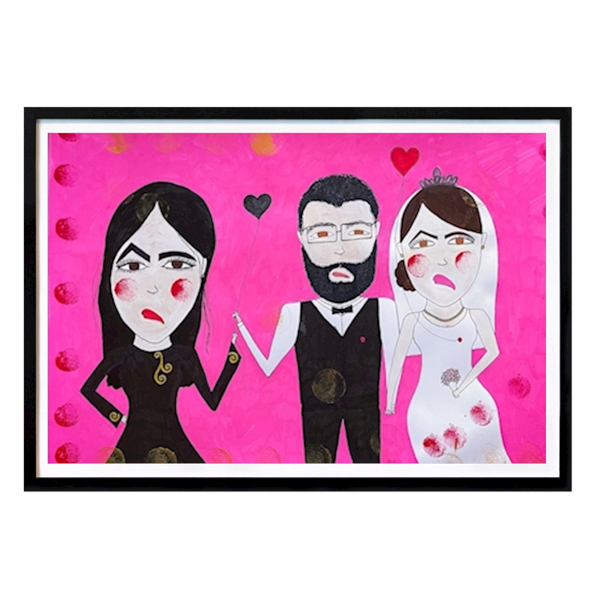 Pop Art Poster: Svart hjärta av Aleaa Al-Joumeyli